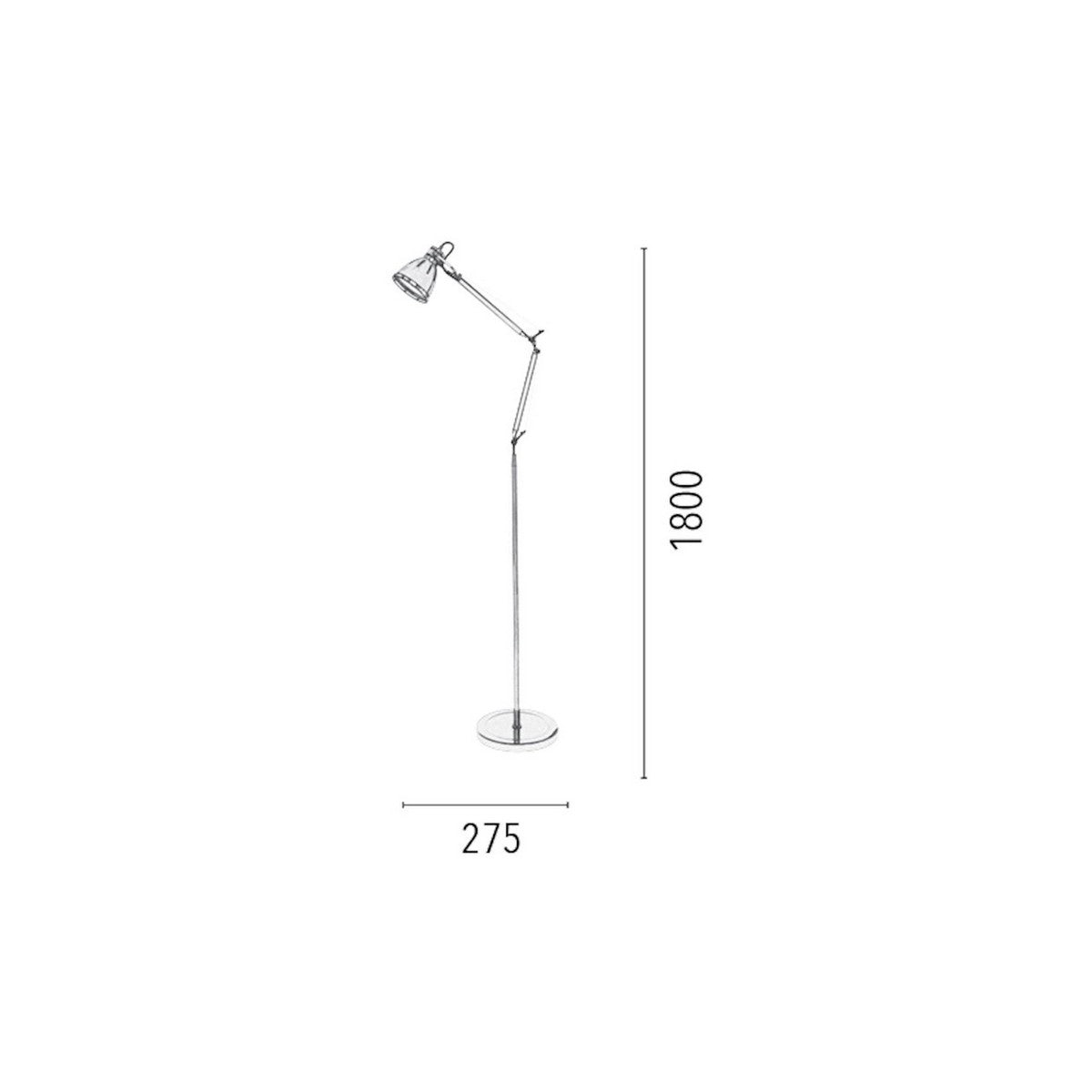 Lampada da Terra Jerona, Verde, Metallo, 27,5x27,5x180 cm, EPIKASA