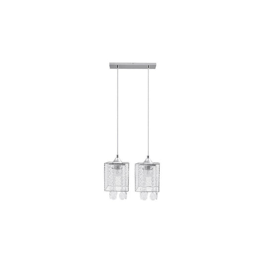 Lampada a Sospensione Gracja, Argento, Metallo, 33x13x130 cm, EPIKASA