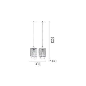 Lampada a Sospensione Gracja, Argento, Metallo, 33x13x130 cm, EPIKASA