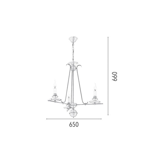 Lampada a Sospensione Catania, Ottone, Metallo, 65x65x66 cm, EPIKASA