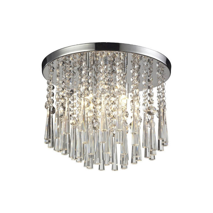 Lampada a Soffitto Luxoria, Argento, Cristallo, 35x35x28 cm, EPIKASA