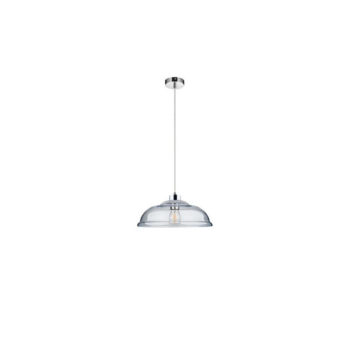 Lampada a Sospensione Litox, Argento, Vetro, 11x8x14,5 cm, EPIKASA