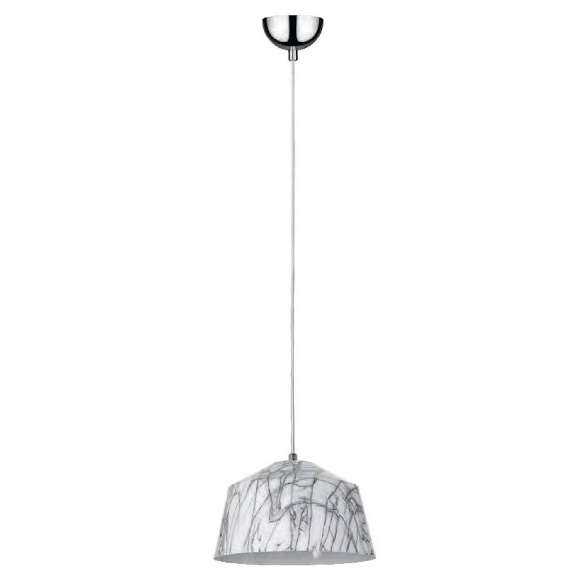 Lampada a Sospensione Natura, Argento, Metallo, 28x28x105 cm, EPIKASA