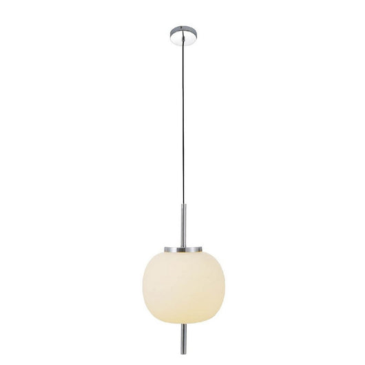 Lampada a Sospensione Apple, Bianco, Vetro, 20x20x150 cm, EPIKASA