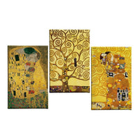 Stampa su Tela Bacio di Klimt, Oro, Poliestere, 150x3x70 cm, EPIKASA