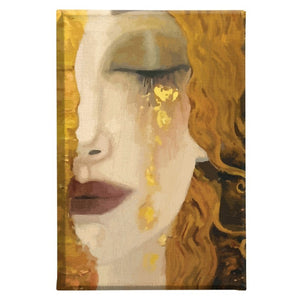 Stampa su Tela Klimt Gold Tear, Multicolore, Poliestere, 60x3x90 cm, EPIKASA