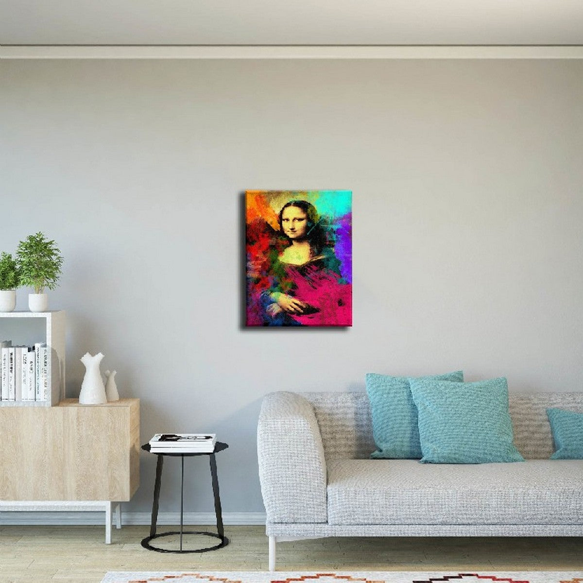 Stampa su Tela Monna Lisa, Multicolore, Poliestere, 45x3x70 cm, EPIKASA