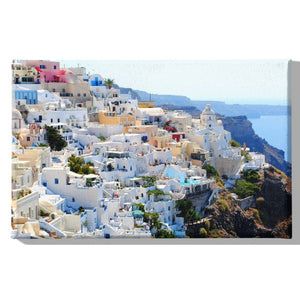 Stampa su Tela Santorini, Multicolore, Poliestere, 70x3x45 cm, EPIKASA