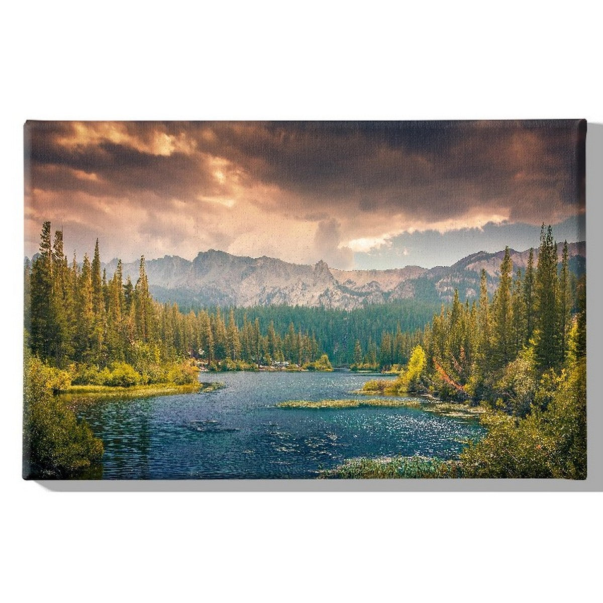 Stampa su Tela Lago, Multicolore, Poliestere, 70x3x45 cm, EPIKASA