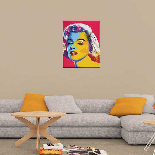 Stampa su Tela Marilyn Monroe, Multicolore, Poliestere, 45x3x70 cm, EPIKASA