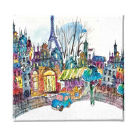 Stampa su Tela Paris, Multicolore, Poliestere, 60x3x60 cm, EPIKASA