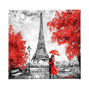 Stampa su Tela Torre Eiffel 3, Rosso, Poliestere, 60x3x60 cm, EPIKASA