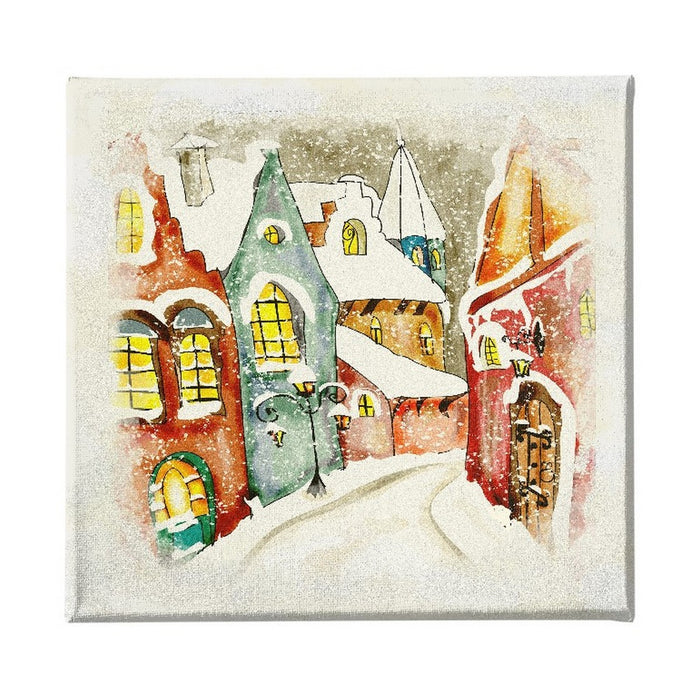 Stampa su Tela per Bambini Paesaggio Innevato, Multicolore, Poliestere, 60x3x60 cm, EPIKASA