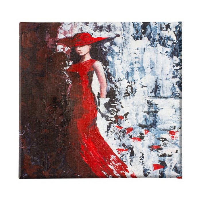 Stampa su Tela Donna 6, Rosso, Poliestere, 60x3x60 cm, EPIKASA