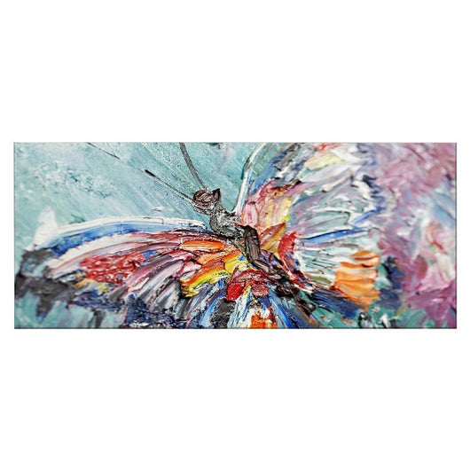 Stampa su Tela Farfalla, Multicolore, Poliestere, 100x3x70 cm, EPIKASA