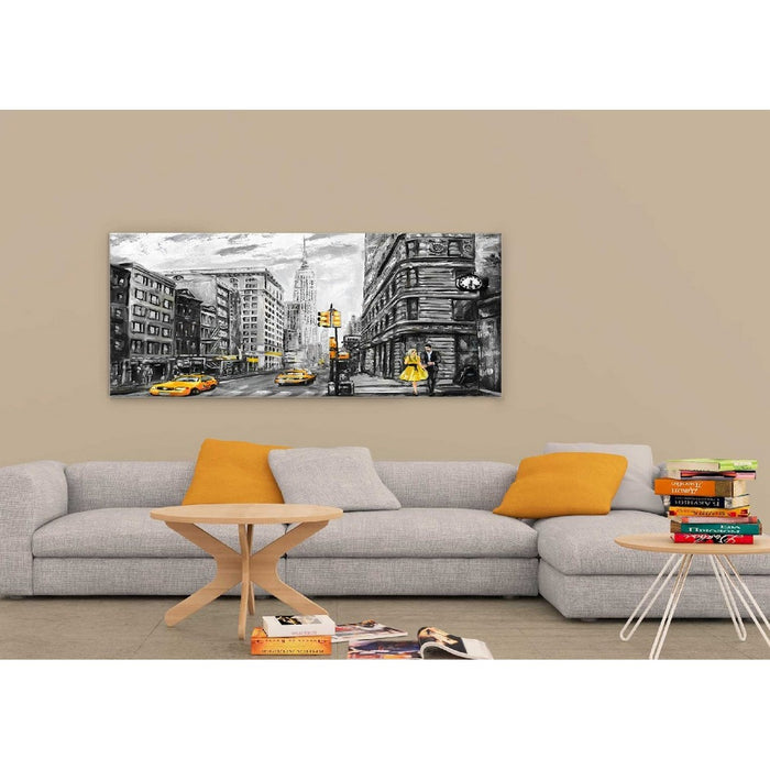 Stampa su Tela New York 5, Nero, Poliestere, 100x3x70 cm, EPIKASA