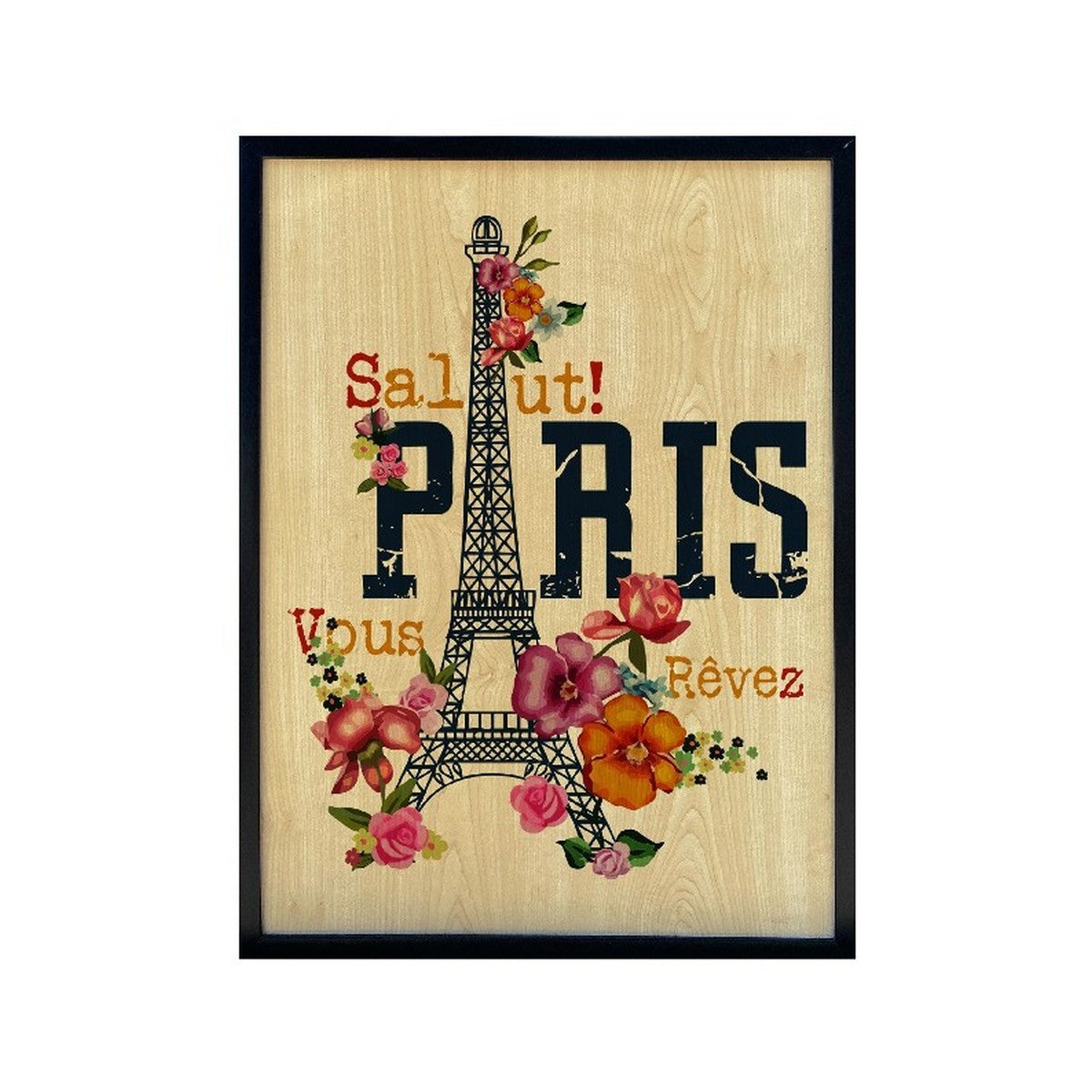 Stampa su Tela Parigi 05, Multicolore, Poliestere, 40x2,5x60 cm, EPIKASA