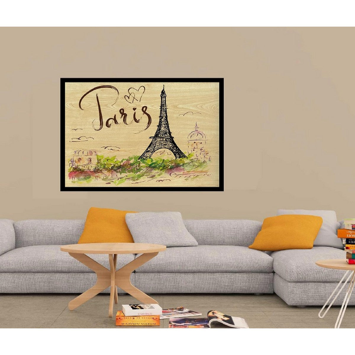 Stampa su Tela Parigi 06, Multicolore, Poliestere, 60x2,5x40 cm, EPIKASA