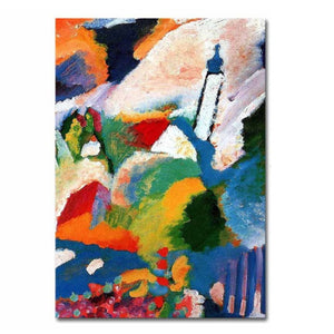 Stampa su Tela Kandinsky Murnau Con la Chiesa, Multicolore, Poliestere, 50x3x70 cm, EPIKASA