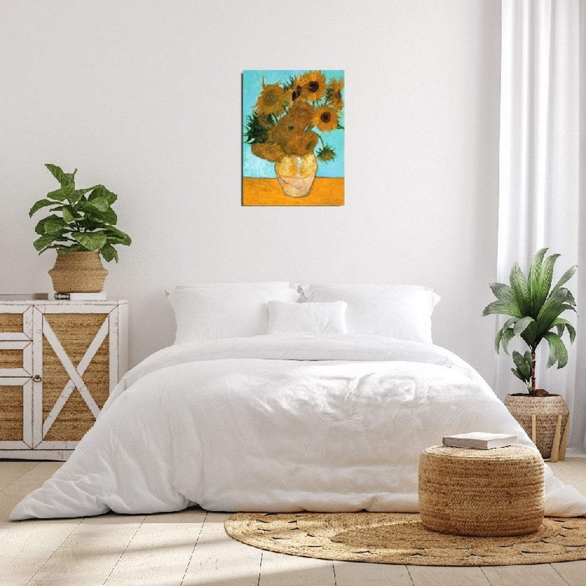 Stampa su Tela Van Gogh I Girasoli, Arancione, Poliestere, 50x3x70 cm, EPIKASA