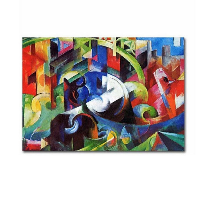 Stampa su Tela Franz Marc Espressionismo, Multicolore, Poliestere, 100x3x70 cm, EPIKASA