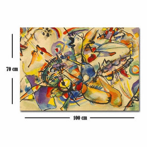 Stampa su Tela Kandinsky Composizione 2, Multicolore, Poliestere, 100x3x70 cm, EPIKASA