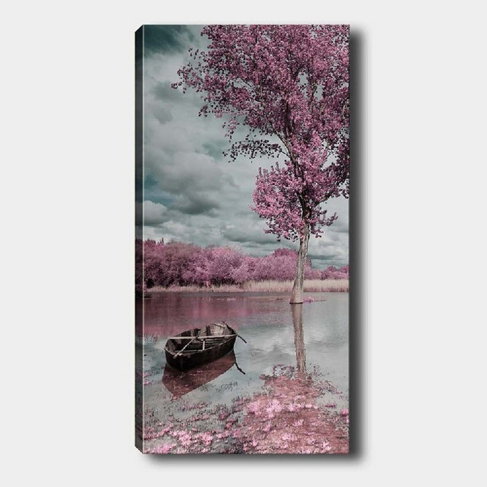 Stampa su Tela Albero 8, Rosa, Poliestere, 70x3x100 cm, EPIKASA