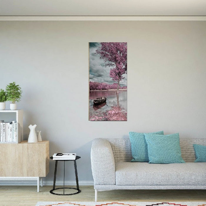 Stampa su Tela Albero 8, Rosa, Poliestere, 70x3x100 cm, EPIKASA