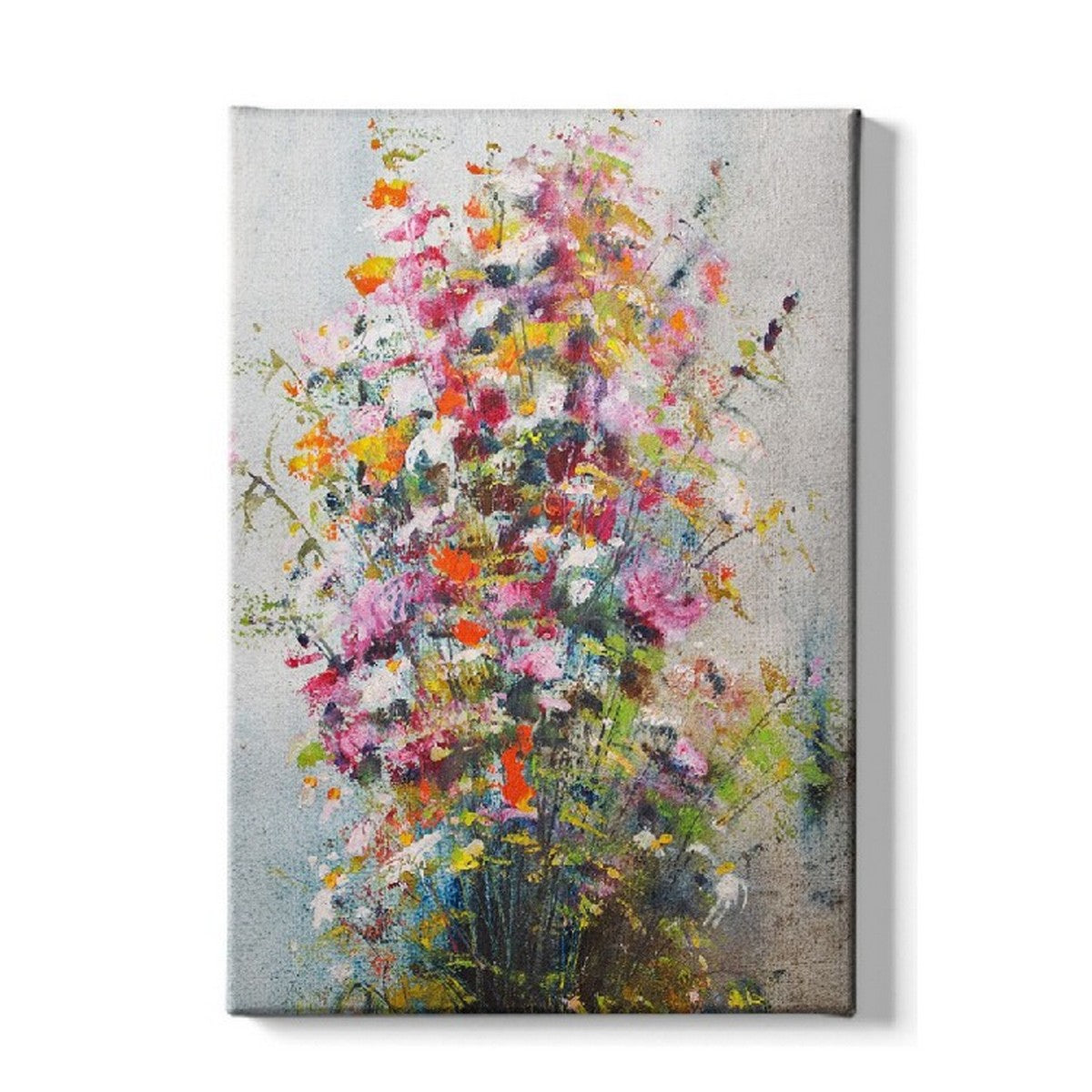 Stampa su Tela Fiori, Multicolore, Poliestere, 70x3x100 cm, EPIKASA