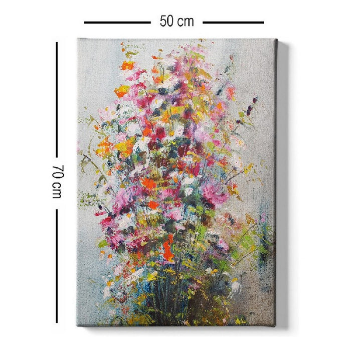 Stampa su Tela Fiori, Multicolore, Poliestere, 70x3x100 cm, EPIKASA