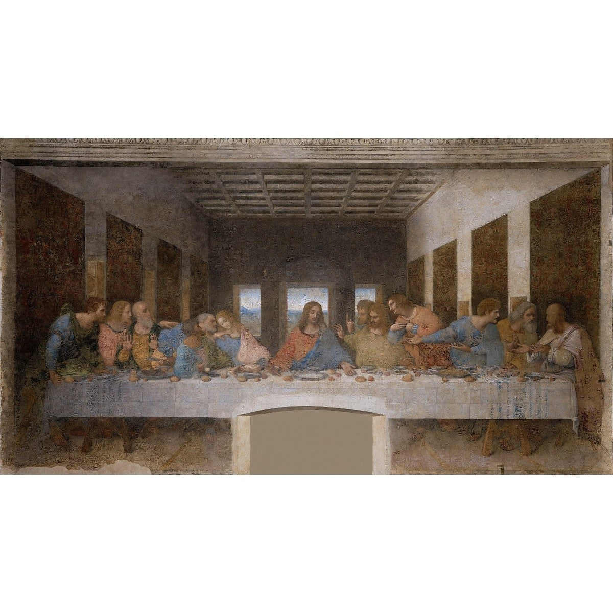 Stampa su Tela L'Ultima Cena, Multicolore, Poliestere, 120x3x60 cm, EPIKASA