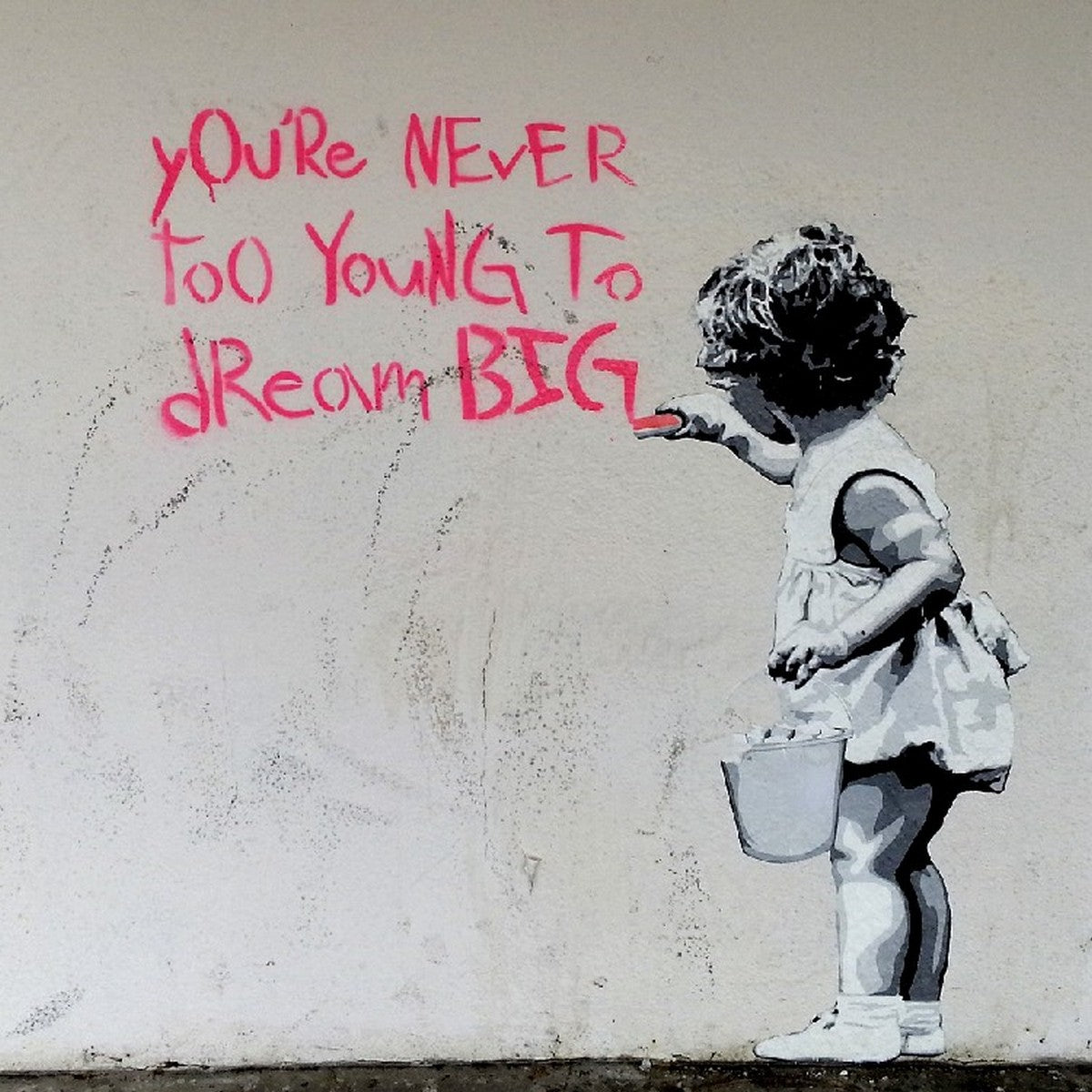 Stampa su Tela Banksy Dream Big, Multicolore, Poliestere, 60x3x60 cm, EPIKASA