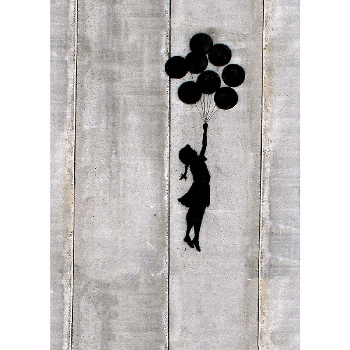 Stampa su Tela Banksy Bambina con Palloncini, Multicolore, Poliestere, 70x3x100 cm, EPIKASA