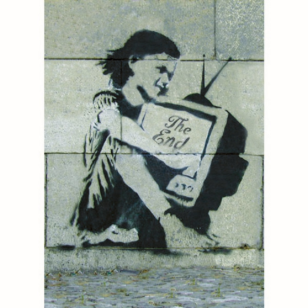 Stampa su Tela Banksy The End, Multicolore, Poliestere, 70x3x100 cm, EPIKASA