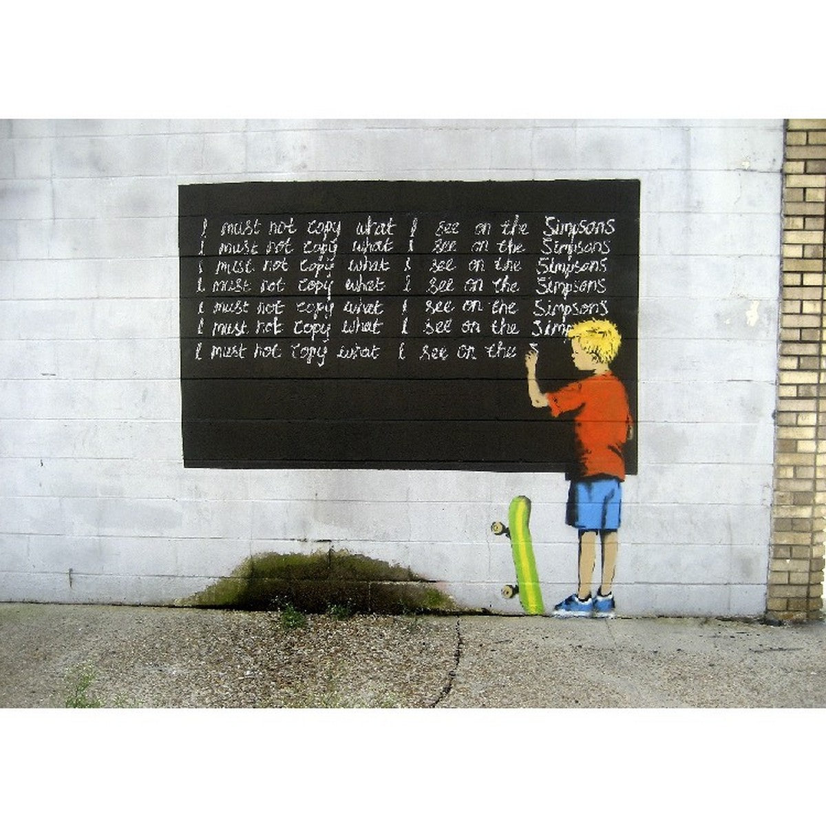 Stampa su Tela Banksy Simpson, Multicolore, Poliestere, 100x3x70 cm, EPIKASA