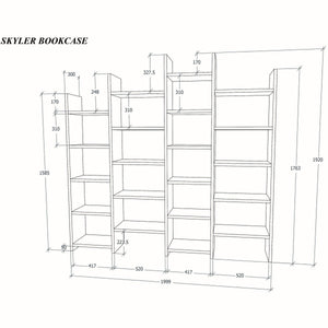 Libreria Skyler, Sonoma, Truciolare Melaminico, 200x30x192 cm, EPIKASA