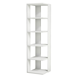 Libreria Corner, Bianco, Truciolare Melaminico, 41,8x41,8x160,8 cm, EPIKASA