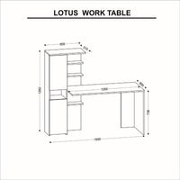 Scrivania Lotus, Noce, Truciolare Melaminico, 150x60x135 cm, EPIKASA