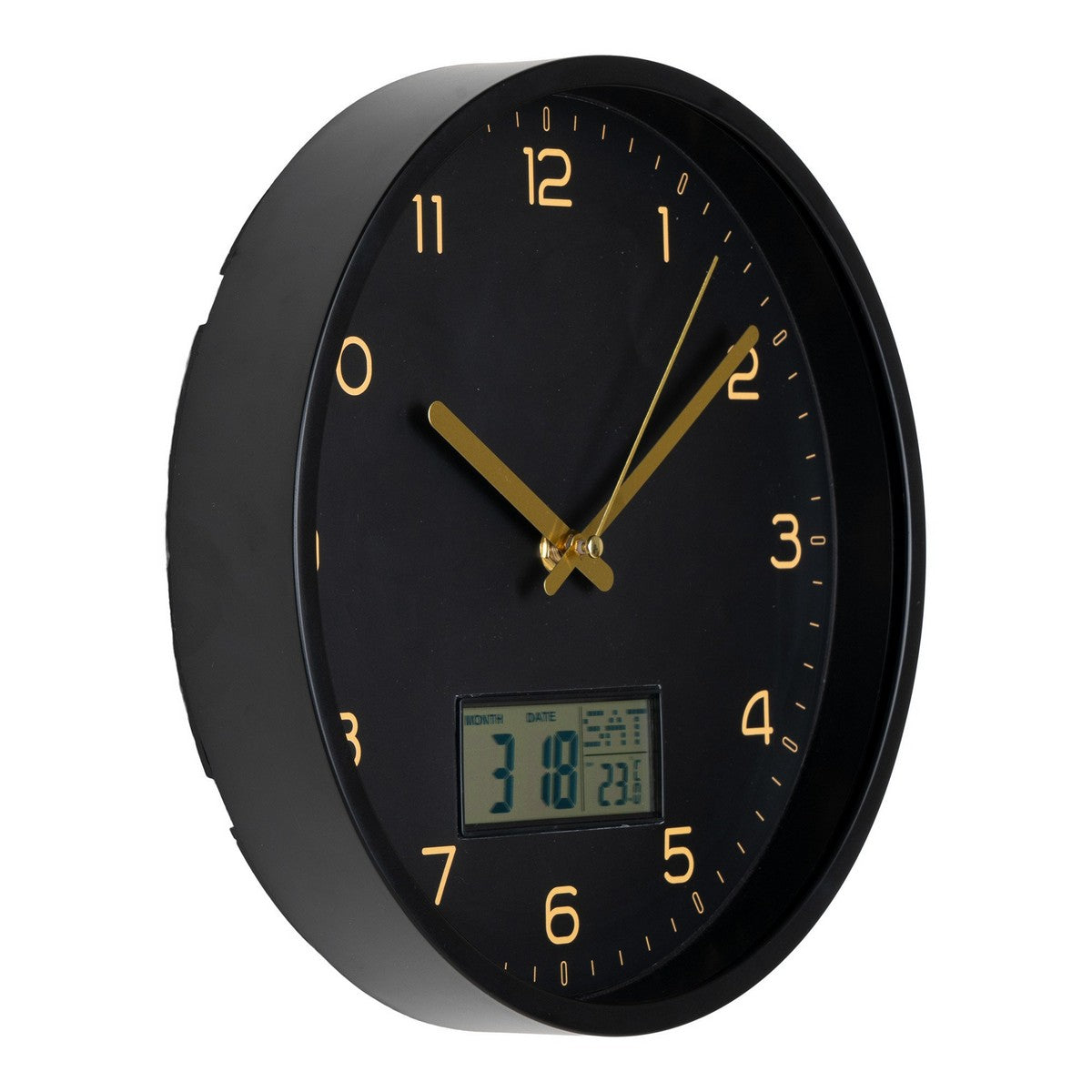 Orologio da Parete Amiens, Nero, Plastica, 4x25x25 cm, EPIKASA