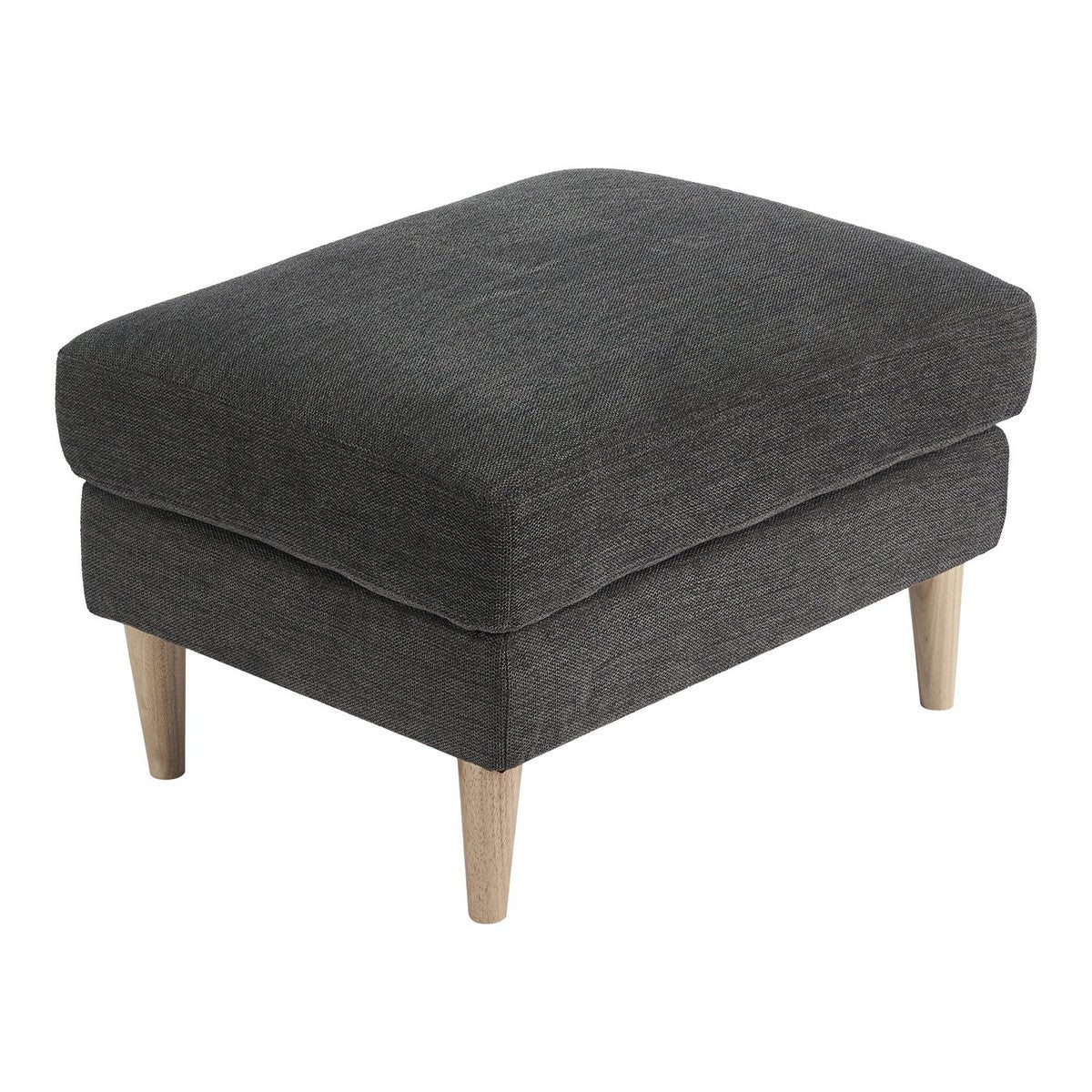 Pouf Bologna, Grigio, Tessuto, 52x68x42 cm, EPIKASA