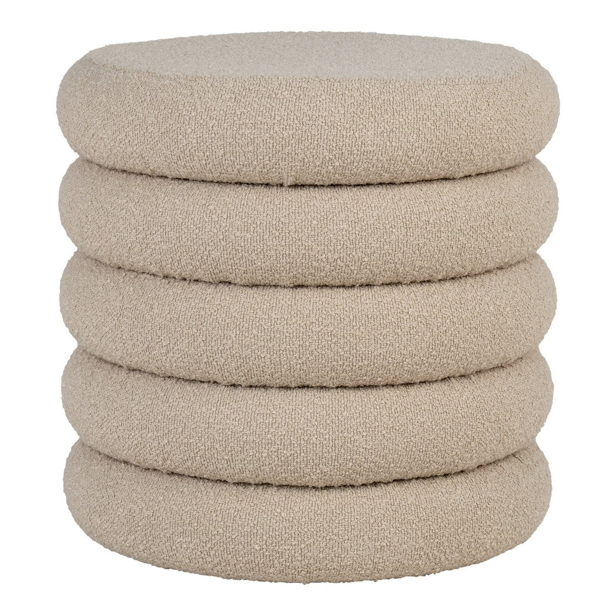 Pouf Brooklyn, Beige, Poliestere, 44x44x44 cm, EPIKASA