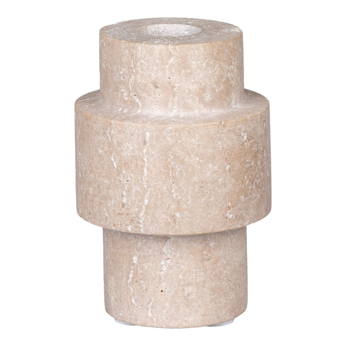 Portacandela Candle, Beige, Marmo, 7x7x10 cm, EPIKASA