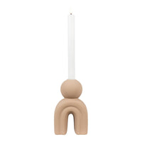 Portacandela Candle, Marrone, Gres, 6,5x10,5x17 cm, EPIKASA