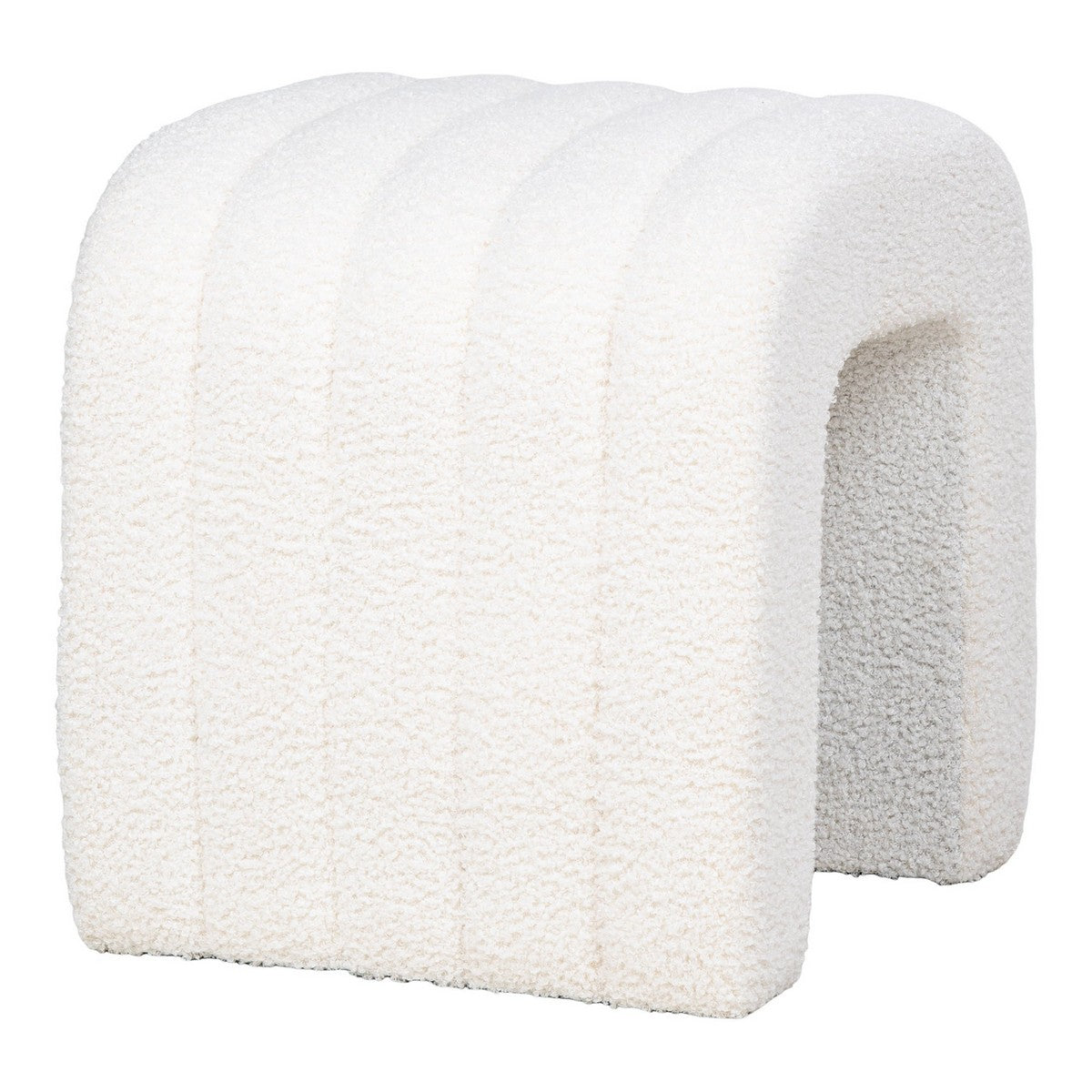 Pouf Colma, Bianco, Poliestere, 35x41x36,5 cm, EPIKASA