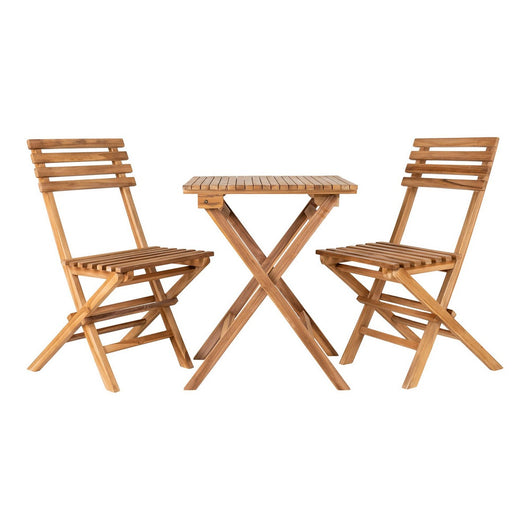 Set di 3 Mobili da Giardino Cuenca, Marrone, Legno, 60x60x75 cm, EPIKASA