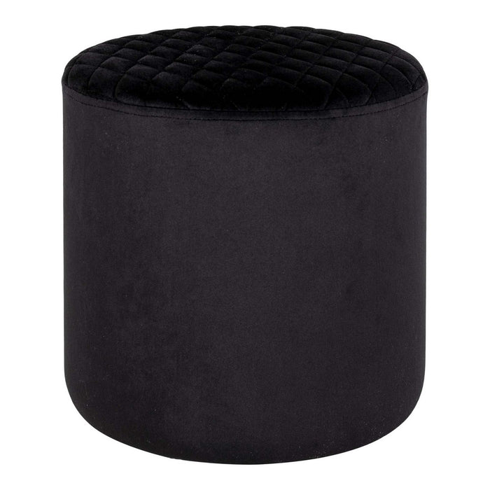 Pouf Ejby, Nero, Velluto, 34x34x36 cm, EPIKASA