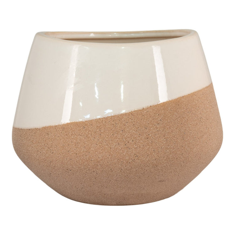 Vaso Decorativo Flowerpot, Beige, Gres, 20,5x20,5x15 cm, EPIKASA