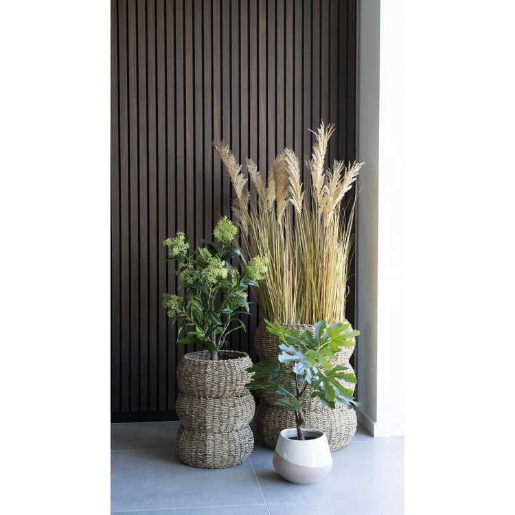 Vaso Decorativo Flowerpot, Beige, Gres, 20,5x20,5x15 cm, EPIKASA