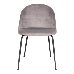 Set 2 Sedie Geneve, Grigio, Velluto, 52x51x78 cm, EPIKASA