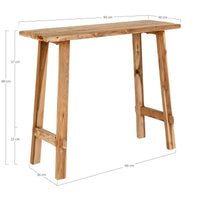 Tavolo Consolle Girona, Marrone, Legno, 90x30x80 cm, EPIKASA